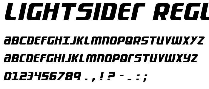 Lightsider Regular font